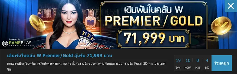 โปรโมชั่นสำหรับซัพพอร์ตสมาชิกในการเล่นพนันของแพลตฟอร์ม W คาสิโน