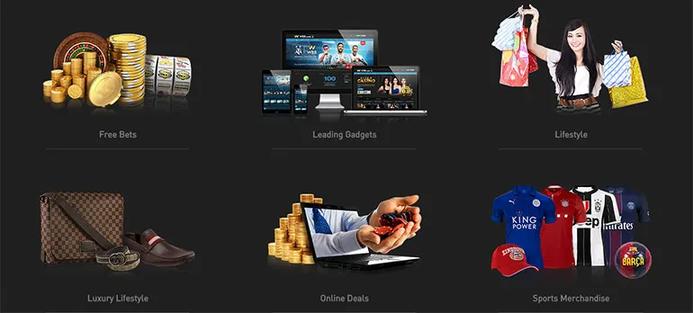 ตัวอย่างรางวัลที่สมาชิก W88 VIP จะได้รับ