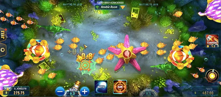 ตัวอย่างเกมยิงปลา Happy Fishing