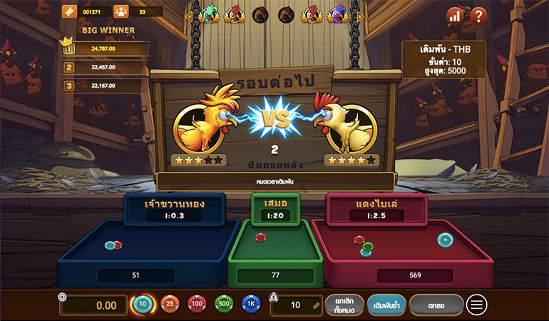 ตัวอย่างการลงเดิมพัน