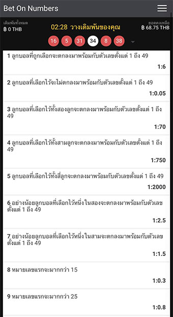 เงื่อนไขการเล่นพนัน