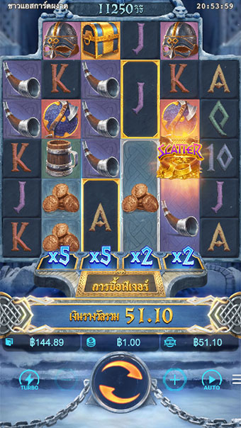 ตัวอย่างของการชนะเกมสล็อต