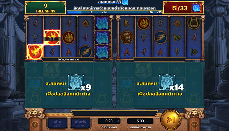 ตัวอย่างของการหมุนในรูปแบบฟรีสปิน