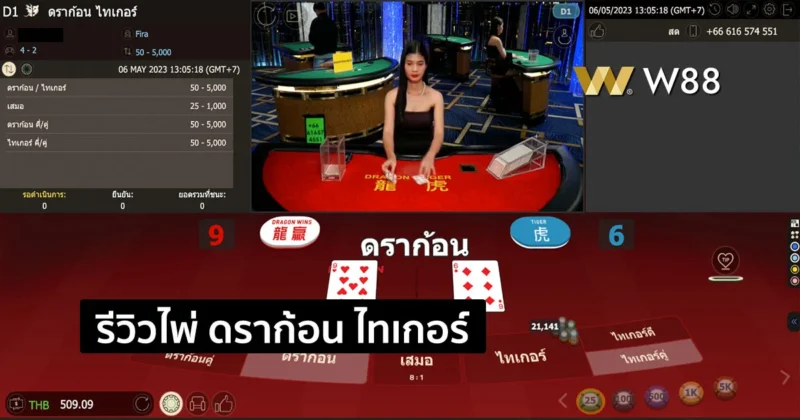 รีวิวคาสิโนสด ดราก้อน ไทเกอร์ เกมไพ่ลุ้นใบเดียวจากคลับ W คาสิโน