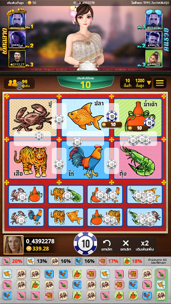 ตัวอย่างในการลงเดิมพัน