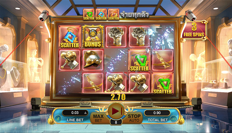 ตัวอย่างการชนะสล็อตในโบนัสฟรีสปิน