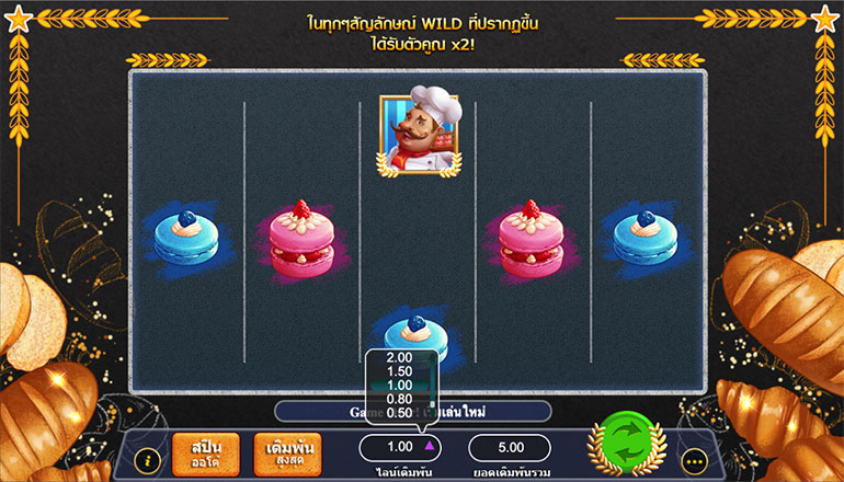 ตัวอย่างในการกำหนดเรทราคาในการเล่นสล็อต Sweet Baker