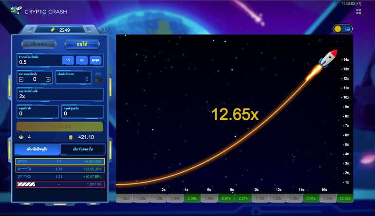 ตัวอย่างการถอนเงินในรูปแบบอัตโนมัติ