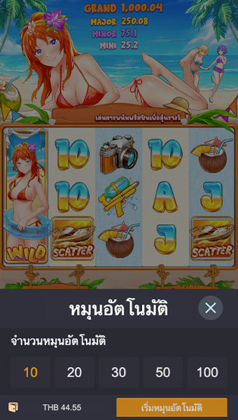 ตัวอย่างการกำหนดรอบสำหรับเล่นสล็อตในรูปแบบอัตโนมัติ