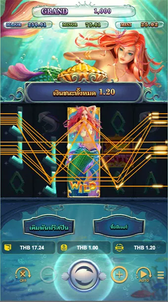 ตัวอย่างสล็อต Mermaid’s Treasure