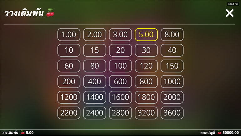 ตัวอย่างการกำหนดเรทราคาในการเล่นสล็อต