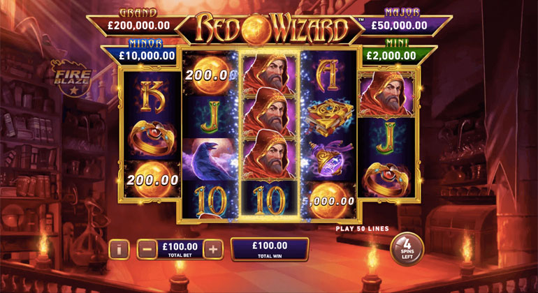 ตัวอย่างสล็อต Red Wizard