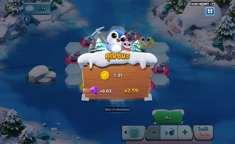 ตัวอย่างการแสดงรายละเอียดในการรับรางวัล