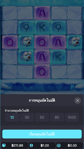 ตัวอย่างการกำหนดรอบสำหรับเล่นสล็อตในรูปแบบอัตโมัติ