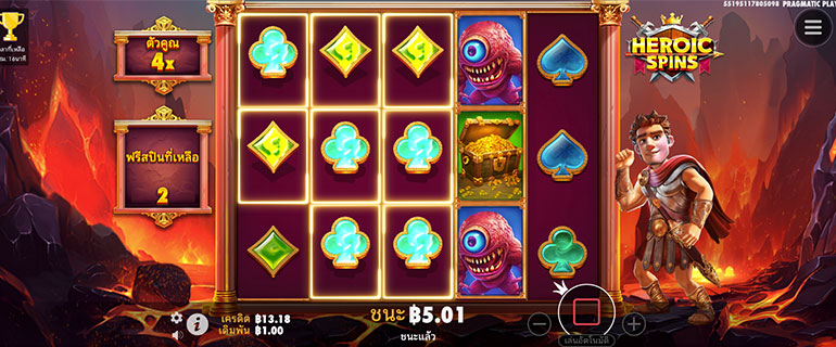 ตัวอย่างการชนะสล็อตในโบนัสฟรีสปิน