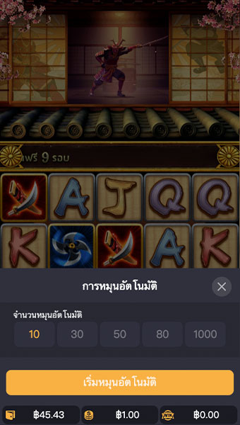 ตัวอย่างการกำหนดรอบสำหรับเล่นสล็อตในรูปแบบอัตโนมัติ