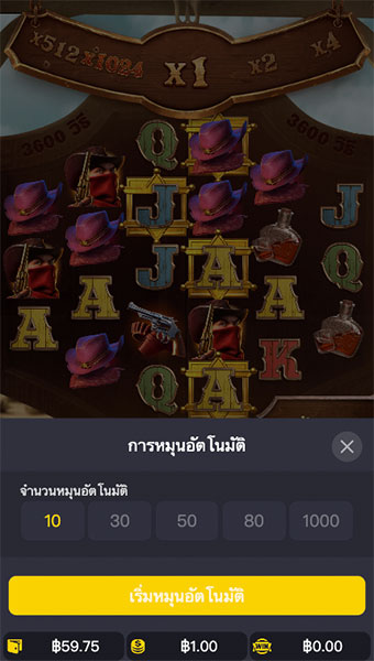 ตัวอย่างรายละเอียดการกำหนดรอบสำหรับเล่นสล็อตในรูปแบบอัตโนมัติ