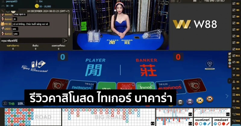 รีวิวคาสิโนสดไทเกอร์ บาคาร่า เกมใหม่จากคลับ W คาสิโน ที่กำลังมาแรง